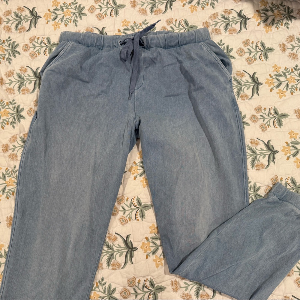 Go Colors Casual Light Blue Denim Joggers